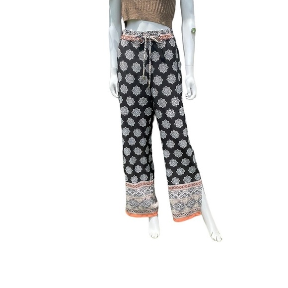 Est 1946 Bohemian All-Over Print Wide Slpit Leg Palazzo Puddle Pants - Picture 12 of 12